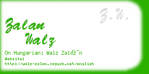 zalan walz business card